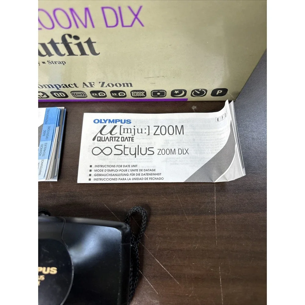 Olympus Infinity Stylus ZOOM DLX Quartz Date, Weatherproof 35mm Camera UNTESTED